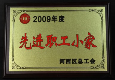 2009年度 先進職工小家獎牌